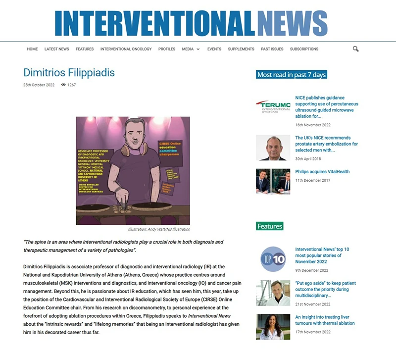 Dimitrios Filippiadis interview with Interventional News